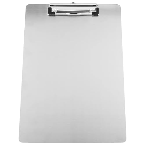 Klemmbretter 4 stücke Metall Zwischenablage Ordner A4 Edelstahl Clip Bord Rechnung Lagerung Ordner Schreiben Datei Bord Menü Schiene for Business Für die Ablage von Dokumenten von ZYAYNG