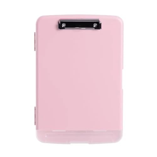 Klemmbretter Klemmbrett-Organizer, Klemmbrett-Box mit Stiftetui, Klemmbrett-Box mit Aufbewahrung, Stifthalter for Krankenschwestern und Profis Für die Ablage von Dokumenten(Pink) von ZYAYNG