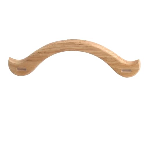 ZYAYNG Griff der Tasche aus Holz 4 STK 23,5x7cm Massivholzgriff, gewebter Taschengriff aus Massivholz, U-förmiger Stofftaschengriff for Häkeln für Handtasche(Khaki) von ZYAYNG