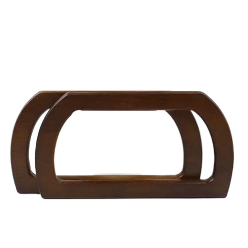 ZYAYNG Griff der Tasche aus Holz 4 Stücke Holzgriff Woven Bag Making Griffe Frauen Handtasche Geldbörse Rahmen DIY handgemachte Halterung Taschen Zubehör für Handtasche(Coffee) von ZYAYNG