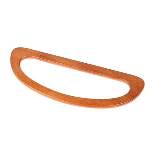 ZYAYNG Griff der Tasche aus Holz 4 stücke Massivholz D Form Taschen Griff Holz Geldbörse Rahmen Aufhänger DIY Holz Handtasche Griffe Tasche Zubehör für Handtasche(Brown) von ZYAYNG