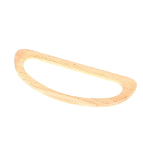 ZYAYNG Griff der Tasche aus Holz 4 stücke Massivholz D Form Taschen Griff Holz Geldbörse Rahmen Aufhänger DIY Holz Handtasche Griffe Tasche Zubehör für Handtasche(Khaki) von ZYAYNG