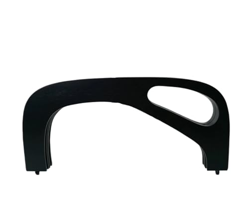 ZYAYNG Griff der Tasche aus Holz Taschengriff DIY Zubehör Holz Geldbörse Rahmen Holz Geldbörse Rahmen Holz Griffe for Handtaschen für Handtasche(Black) von ZYAYNG