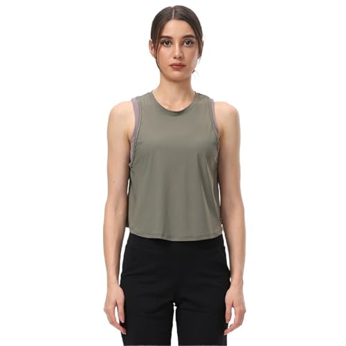 äRmellose Fitness-Oberteile FüR Frauen Ärmelloses Yoga-Oberteil for Damen, Netzstoff, schnell trocknend, atmungsaktiv, Bluse, Vertuschung, Fitnessstudio, Workout, cooles T-Shirt, kurzes Tank-Crop-Top äRmellose Fitness-Oberteile FüR Frauen Ärmelloses Yoga-Oberteil for Damen, Netzstoff, schnell trocknend, atmungsaktiv, Bluse, Vertuschung, Fitnessstudio, Workout, cooles T-Shirt, kurzes Tank-Crop-Top von ZYAYNG