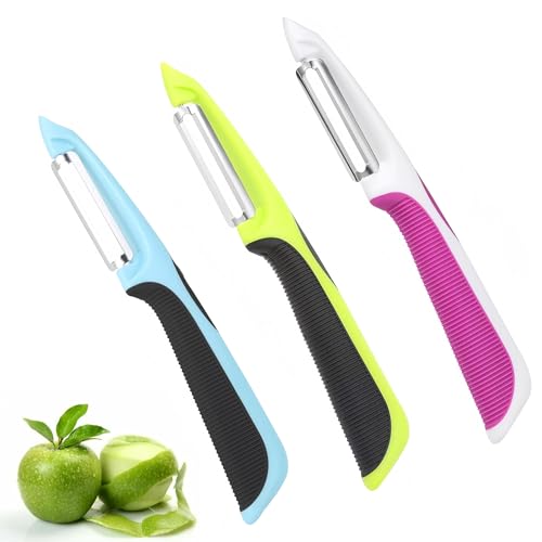 3 Stück Obstschäler Sparschäler Universalschäler mit Stainless Blade, Ergonomischer Silikongrif für Gemüse Kartoffel und Karott Gemüseschäler sparschäler,kartoffelschäler,schäler 3 Stück Obstschäler Sparschäler Universalschäler mit Stainless Blade, Ergonomischer Silikongrif für Gemüse Kartoffel und Karott Gemüseschäler sparschäler,kartoffelschäler,schäler von ZYBLSSBB