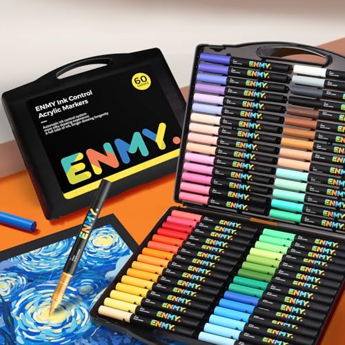 ZYDAFA 60 Farben Acrylstifte für Steine, Pinselspitze Acryl Paint Marker für Kieselsteine, Holz, Keramik & Glas – Schnelltrocknend, Wasserfest, Ungiftig,Vielseitige Acryllfarben Stifte für DIY, Kunst ZYDAFA 60 Farben Acrylstifte für Steine, Pinselspitze Acryl Paint Marker für Kieselsteine, Holz, Keramik & Glas – Schnelltrocknend, Wasserfest, Ungiftig,Vielseitige Acryllfarben Stifte für DIY, Kunst von ZYDAFA