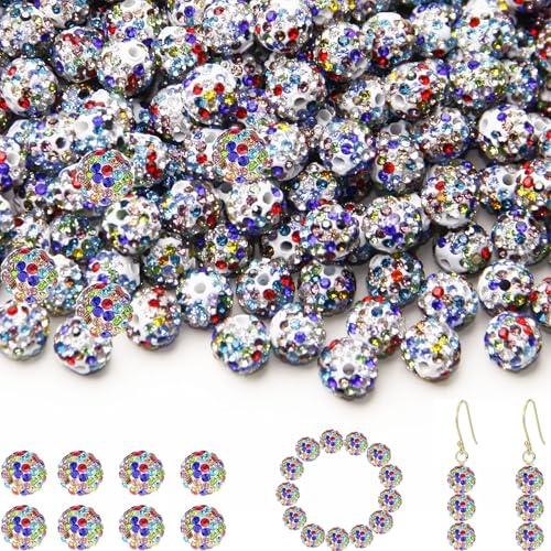 150 Stück 10 mm Strassperlen für Schmuckherstellung, weiße Farbe, glänzend, rund, Shamballa, Disco, Baseball-Halskette, Perlen, funkelnde Kristall-Ton, Pavé-Fassung, Strassperlen für DIY-Armbänder 150 Stück 10 mm Strassperlen für Schmuckherstellung, weiße Farbe, glänzend, rund, Shamballa, Disco, Baseball-Halskette, Perlen, funkelnde Kristall-Ton, Pavé-Fassung, Strassperlen für DIY-Armbänder von ZYEHXED