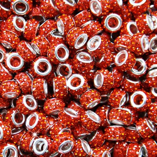 150 Stück Strasssteine mit großem Loch, Abstandshalter, orange, europäisches Handwerk, großes Loch, Strasssteine, Lampwork, Murano-Perlen, Feen-Zauberstab, Gartenperlen für DIY-Armbänder, Halsketten 150 Stück Strasssteine mit großem Loch, Abstandshalter, orange, europäisches Handwerk, großes Loch, Strasssteine, Lampwork, Murano-Perlen, Feen-Zauberstab, Gartenperlen für DIY-Armbänder, Halsketten von ZYEHXED