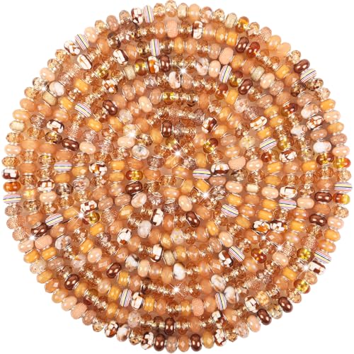 Abstandshalter mit großem Loch, Champagner, verschiedene europäische Bastelperlen, großes Loch, Murano-Perlen, Feen-Zauberstab, Gartenperlen für DIY-Stifte, Charm-Armbänder, Schmuckherstellung Abstandshalter mit großem Loch, Champagner, verschiedene europäische Bastelperlen, großes Loch, Murano-Perlen, Feen-Zauberstab, Gartenperlen für DIY-Stifte, Charm-Armbänder, Schmuckherstellung von ZYEHXED