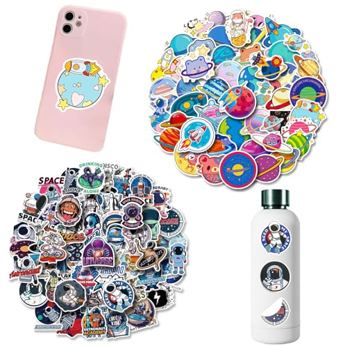 ZYEKIU 100 Stück NASA Aufkleber Astronaut Aufkleber Sticker Kinder Kinderzimmer Deko Planeten Deko Sticker Wandtattoo Schlafzimmer Stickers für Auto Laptop Skateboard Fahrrad Koffer Helm Motorrad ZYEKIU 100 Stück NASA Aufkleber Astronaut Aufkleber Sticker Kinder Kinderzimmer Deko Planeten Deko Sticker Wandtattoo Schlafzimmer Stickers für Auto Laptop Skateboard Fahrrad Koffer Helm Motorrad von ZYEKIU