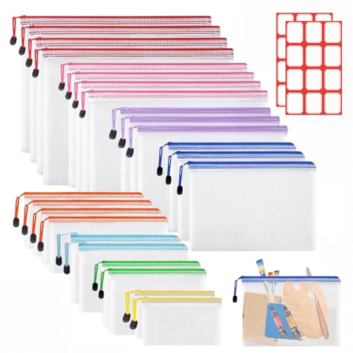 24 Stück Dokumententasche, 8 Größen Dokumententaschen Wasserdichte Dokumentenmappe mit Reißverschluss und Aufklebern Zipper Beutel für Datei Schreibwaren Quittungen 24 Stück Dokumententasche, 8 Größen Dokumententaschen Wasserdichte Dokumentenmappe mit Reißverschluss und Aufklebern Zipper Beutel für Datei Schreibwaren Quittungen von ZYETGH