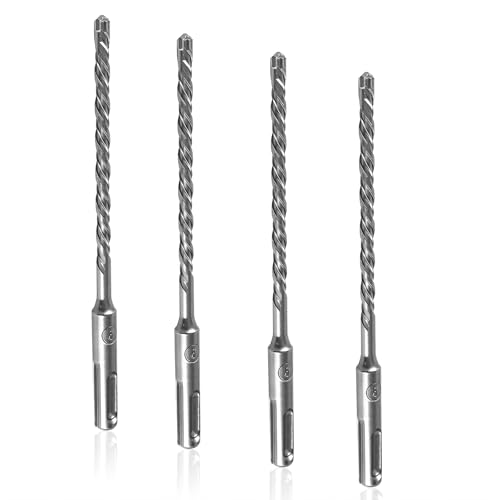 4 Stück SDS Bohrer, SDS Plus Bohrer 6mm x 160mm Betonbohrer Steinbohrer mit 4 Hartmetall Schneiden Hammerbohrer Ideal zum Bohren in Stein Beton Naturstein Ziegelmauer 4 Stück SDS Bohrer, SDS Plus Bohrer 6mm x 160mm Betonbohrer Steinbohrer mit 4 Hartmetall Schneiden Hammerbohrer Ideal zum Bohren in Stein Beton Naturstein Ziegelmauer von ZYETGH