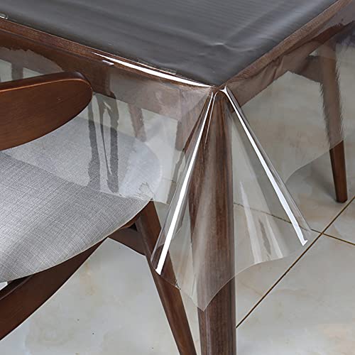 ZYFA Glasklar Folie 0.5 mm PVC,Tischfolie Transparent Klar Tischdecke Tischschutz Schutzfolie Abwaschbar,Wunschmaß, Größe wählbar ZYFA Glasklar Folie 0.5 mm PVC,Tischfolie Transparent Klar Tischdecke Tischschutz Schutzfolie Abwaschbar,Wunschmaß, Größe wählbar von ZYFA