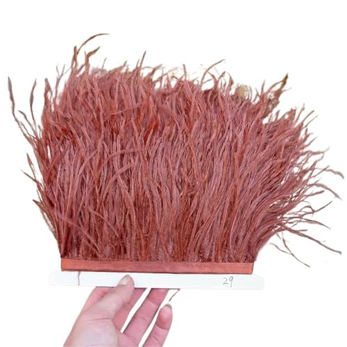 1/5/10 Meter Straußenfederbesatz Kleid for Frauen Weiche Federn Fransen Hochzeitsrock Dekoration Party Stoffband für Bastelarbeiten Hochzeit Party Dekoration(Deep Purple,5meters) von ZYFHYU