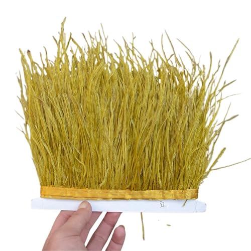 1/5/10 Meter Straußenfederbesatz Kleid for Frauen Weiche Federn Fransen Hochzeitsrock Dekoration Party Stoffband für Bastelarbeiten Hochzeit Party Dekoration(Light Pink,10meters) von ZYFHYU