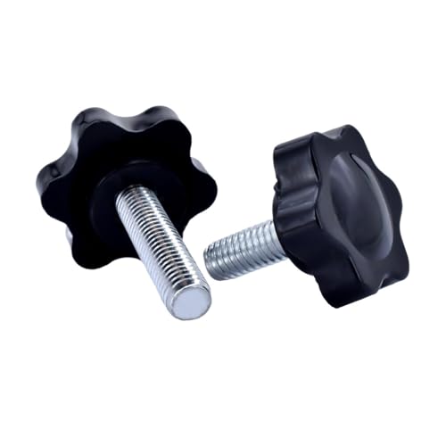 1–10 Stück Handknopfbolzen, Stern-Handschrauben, Gewindeklemmung, Daumengriff, Maschinenschrauben, Bolzen M4 M5 M6 M8 M10 M12 für Werkzeugmaschinen Möbelgriff(35mm (2pcs),M10 (head 48mm)) von ZYFHYU