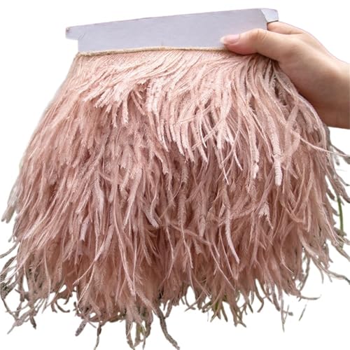 1 Meter Straußenfederbesatz 10–15/15–18/18–22 cm Federn-Fransenband for Zuhause, Party, Kleid, Nähen, Hochzeitsdekoration für Bastelarbeiten Hochzeit Party Dekoration(Blue1,15-18 cm 6-7 inches) von ZYFHYU