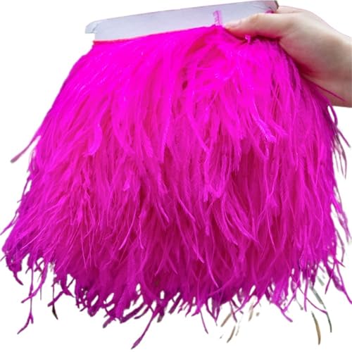 1 Meter Straußenfederbesatz 10–15/15–18/18–22 cm Federn-Fransenband for Zuhause, Party, Kleid, Nähen, Hochzeitsdekoration für Bastelarbeiten Hochzeit Party Dekoration(Brown,18-22 cm 7-9 inches) von ZYFHYU