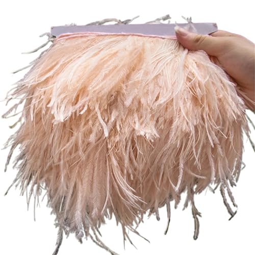 1 Meter Straußenfederbesatz 10–15/15–18/18–22 cm Federn-Fransenband for Zuhause, Party, Kleid, Nähen, Hochzeitsdekoration für Bastelarbeiten Hochzeit Party Dekoration(Red,18-22 cm 7-9 inches) von ZYFHYU