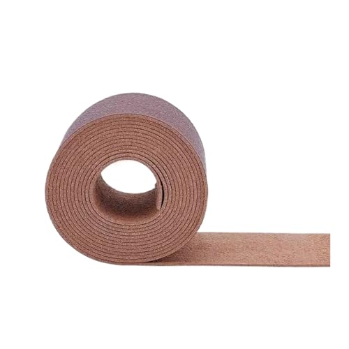 1 Rolle schwarzer Lederbandstreifen, 5,1 cm breit, 200 cm lang, Litschi-Muster, Ledergürtelstreifen, einseitig, flache Kordel für DIY für Halsketten, Armbänder (Braun) von ZYFHYU