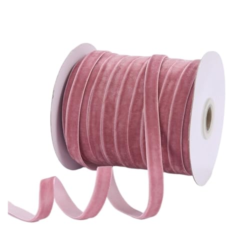 1 cm Samtband, einseitig, nicht elastisch, for DIY-Schleifen, Geschenkboxen, Verpackungen, Band for Kleidungszubehör, 10 Yards für Bastelarbeiten, Geschenkverpackungen(Color 1,30yards) von ZYFHYU