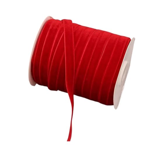 1 cm Samtband, einseitig, nicht elastisch, for DIY-Schleifen, Geschenkboxen, Verpackungen, Band for Kleidungszubehör, 10 Yards für Bastelarbeiten, Geschenkverpackungen(Color 12,30yards) von ZYFHYU