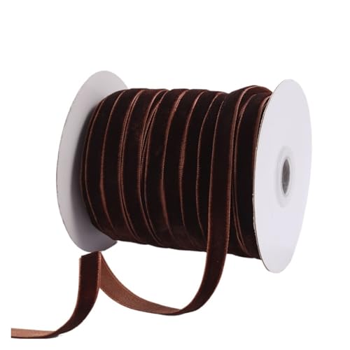 1 cm Samtband, einseitig, nicht elastisch, for DIY-Schleifen, Geschenkboxen, Verpackungen, Band for Kleidungszubehör, 10 Yards für Bastelarbeiten, Geschenkverpackungen(Color 13,10yards) von ZYFHYU