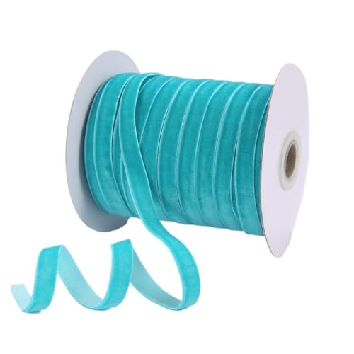 1 cm Samtband, einseitig, nicht elastisch, for DIY-Schleifen, Geschenkboxen, Verpackungen, Band for Kleidungszubehör, 10 Yards für Bastelarbeiten, Geschenkverpackungen(Color 8,50yards) von ZYFHYU