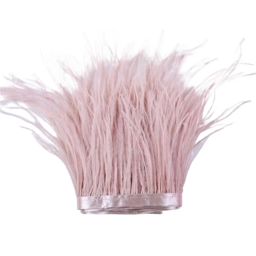 1 m, 6–22 cm, Straußenfedern, Besatz for Hochzeitskleid, Kleidung, Accessoires, Party-Dekoration, Pflaumenfransen für Bastelarbeiten Hochzeit Party Dekoration(Pink3,6-8 cm) von ZYFHYU