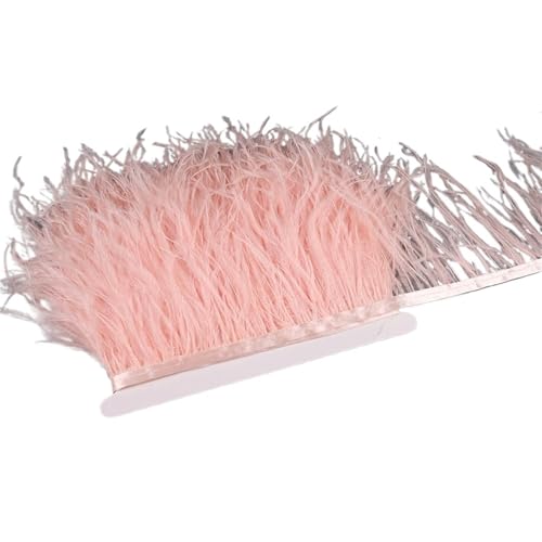 10–15 cm Straußenfedern auf Band, , Fransenbesatz for Nähen von Garnituren, Federn in Kleidern, Kostümen für Bastelarbeiten Hochzeit Party Dekoration(20,10 Meters) von ZYFHYU