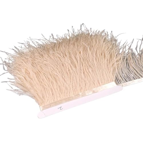 10–15 cm Straußenfedern auf Band, , Fransenbesatz for Nähen von Garnituren, Federn in Kleidern, Kostümen für Bastelarbeiten Hochzeit Party Dekoration(23,1 Meter) von ZYFHYU