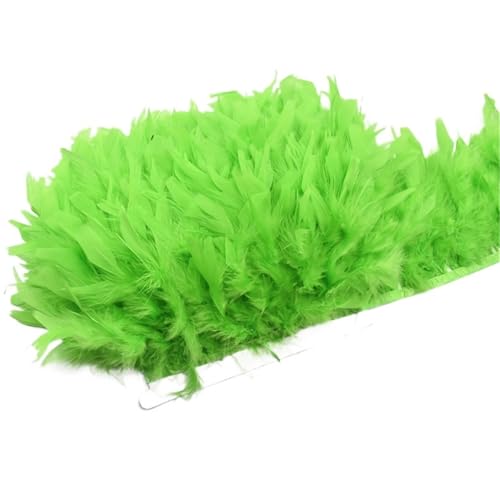 10 Meter Flauschige Federn, Quasten, Fransenbesatz, Band, Feder auf , Nähen, Besatz, Kleidung, Kleid, Dekoration für Bastelarbeiten Hochzeit Party Dekoration(9. Green) von ZYFHYU
