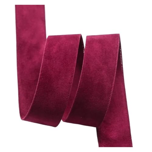 10 Yards/Rolle, doppelseitiges Samtband for Pressen for DIY-Schleifen, Mützen, Bastelarbeiten, Kleidungszubehör für Bastelarbeiten, Geschenkverpackungen(Color 13,Wide 2.5cm) von ZYFHYU