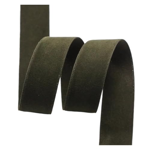 10 Yards/Rolle, doppelseitiges Samtband for Pressen for DIY-Schleifen, Mützen, Bastelarbeiten, Kleidungszubehör für Bastelarbeiten, Geschenkverpackungen(Color 8,Wide 2.5cm) von ZYFHYU