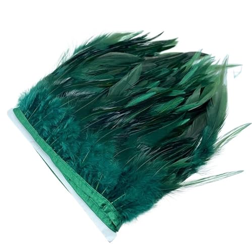 1M Fasan Federn Trim Plume Handwerk Handgemachte DIY Farbige Feder Party Band Hochzeit Decor Zubehör für Bastelarbeiten Hochzeit Party Dekoration(Dark Green) von ZYFHYU