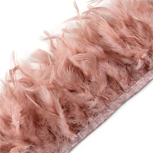 2 Meter Federbesatz, Fransen, Höhe 10–15 cm, Hochzeit, Kleidung, Kleid, Dekoration, DIY, Federband, Nähen, Basteln für Bastelarbeiten Hochzeit Party Dekoration(Lake Blue) von ZYFHYU