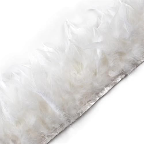 2 Meter Federbesatz, Fransen, Höhe 10–15 cm, Hochzeit, Kleidung, Kleid, Dekoration, DIY, Federband, Nähen, Basteln für Bastelarbeiten Hochzeit Party Dekoration(Rose) von ZYFHYU
