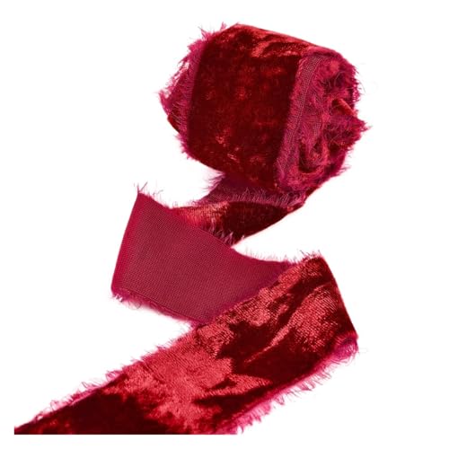 3 Yards Samtband Handgemachte Hochzeit Party Geschenk Verpackung Decor Stoff DIY Haar Bowknot Bänder für Bastelarbeiten, Geschenkverpackungen(Color 12) von ZYFHYU