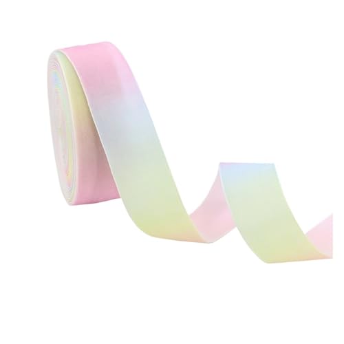 5/10 Yards Samt Farbverlauf Band Hochzeit Party Dekoration Handgemachte Geschenk Tasche Bogen DIY für Bastelarbeiten, Geschenkverpackungen(Width 2.5cm,10yards) von ZYFHYU