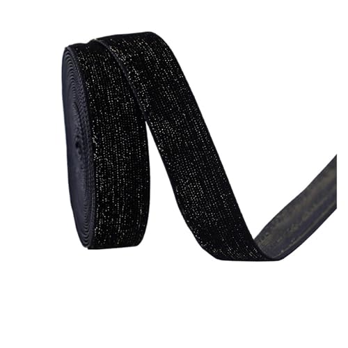 5/10 Yards Samtband mit Fäden Festival Geschenkbox Verpackung Band Schleifen 10/15/20/25/38mm für Bastelarbeiten, Geschenkverpackungen(20mm Golden wire,5 yards) von ZYFHYU