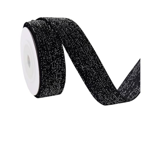 5/10 Yards Samtband mit Fäden Festival Geschenkbox Verpackung Band Schleifen 10/15/20/25/38mm für Bastelarbeiten, Geschenkverpackungen(20mm Silver wire,10 yards) von ZYFHYU