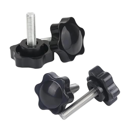 5–10 Stück Sechskant-Sternknopf-Gewindeklemmknopfschrauben M4/M5/M6/M8/M10, handfest anziehende Entriegelungsschrauben, Kopfdurchmesser 25 mm, 32 mm, 38 mm für Werkzeugmaschinen Möbelgriff(5pcs,8mm) von ZYFHYU