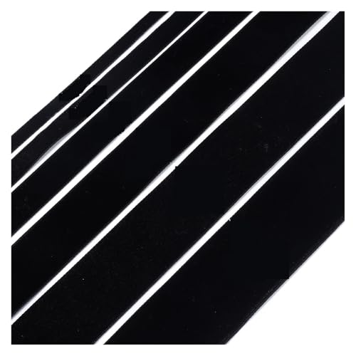 5–10 Yards/Rolle, Samtbänder, einseitig, Gurtband for Heimwerker, Bastelarbeiten, Verpackung, Dekoration für Bastelarbeiten, Geschenkverpackungen(Black,25mm 5yards) von ZYFHYU