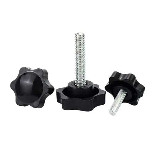5-10PCcs M5 M6 M8 Gewinde Klemm Griff Bolzen Hand Knopf Anziehen Schraube Industrie Ausrüstung für Werkzeugmaschinen Möbelgriff(10PCS,M5x35 D25) von ZYFHYU