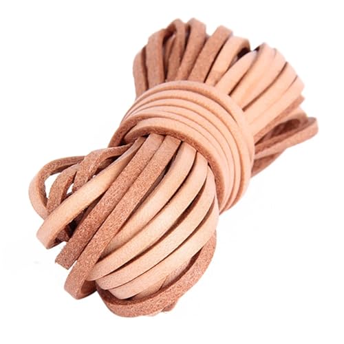 5 Meter Flache Kordel aus echtem Leder, Lederstreifen, Lederband, Zubehör for Lederarmbänder, Schmuckherstellung für Armbänder Halskette Schmuck(Brown) von ZYFHYU