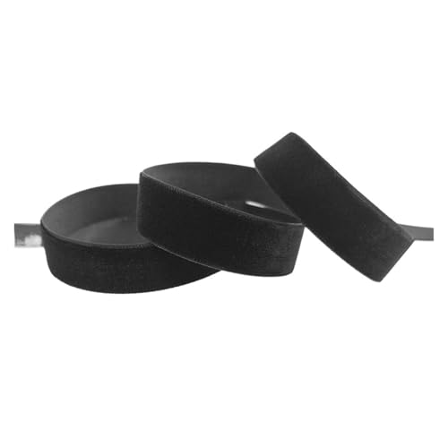 5 Yard 6mm 10mm 15mm 19mm 25mm Weiches, festes Samtband, Blumenfliege, Hochzeitsfeier, Dekoration, Kleid für Bastelarbeiten, Geschenkverpackungen(Black-2 Yard,25mm) von ZYFHYU
