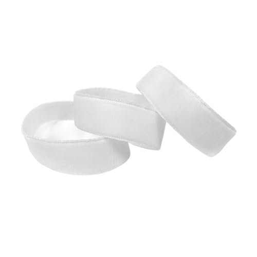 5 Yard 6mm 10mm 15mm 19mm 25mm Weiches, festes Samtband, Blumenfliege, Hochzeitsfeier, Dekoration, Kleid für Bastelarbeiten, Geschenkverpackungen(White-5 Yard,6mm) von ZYFHYU