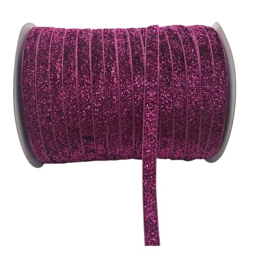5 Yards/lot 3/8 "10mm Glitter Band Stirnband Clips Bogen Hochzeit Dekoration Samt für Bastelarbeiten, Geschenkverpackungen(Color 4) von ZYFHYU