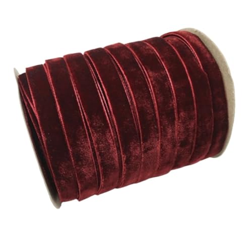 50 Yards 3/8"(10mm) Samtband Hochzeit Party Dekoration Handgefertigtes Band Haarschleifen DIY für Bastelarbeiten, Geschenkverpackungen(Color 24) von ZYFHYU