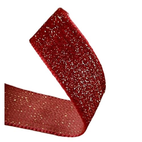 5yards Samtband for DIY Haarschleifen Kleidung Nähzubehör Geschenkverpackung Dekormaterial für Bastelarbeiten, Geschenkverpackungen(Color 11,40mm-5yards) von ZYFHYU